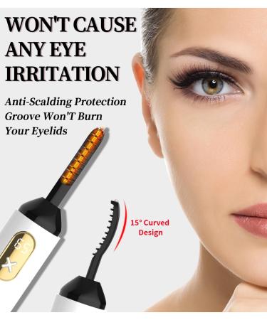  Heated Eyelash Curler BUV Electric Eyelash Curler with Type-C Fast Heating Eye Lash Curler with 2 Heating Modes Anti-Burn Lash Curler No Harm to Lashes - Buy Online on SooperMarket.com