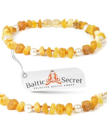 AmberForPets amber necklace dog amber collar dogs with pearls tick protection cat & dogs Baltic amber raw 24cm