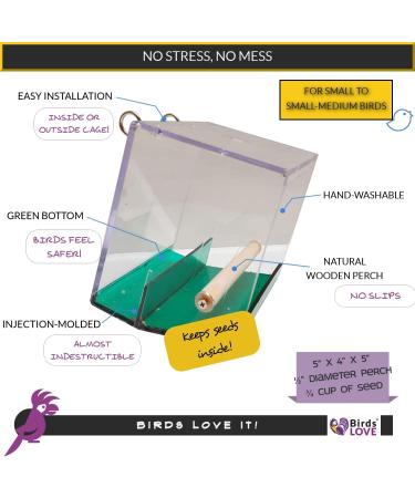 Birds LOVE Hanging Seed Catcher Tray for Small Birds - Ideal for Lovebirds, Cockatiels, Canaries, Sun Conures - Blue/Green - Buy Online on SooperMarket.com