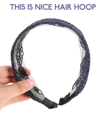 minkissy Lace Hair Hoop - Broadside Lace Headband Floral Lace Headband Gothic Headband Fancy Decor for Women Girls (Black) - Buy Online on SooperMarket.com