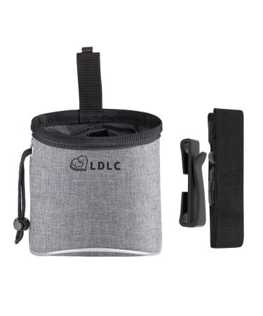 GOTRUST Treat Pouch for Dog Training Dog Treat Bags Small Pet Puppy Treat Pouch Bag Waterproof Dog Walking Pouches with Adjustable Waist Belt and Built-in Dog Waste Bag Dispenser Gray