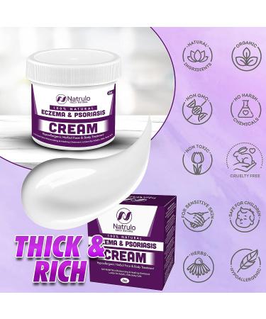 Natrulo Natural Eczema & Psoriasis Cream 2oz Gentle Itch Relief for Adults, Kids & Babies - Buy Online on SooperMarket.com