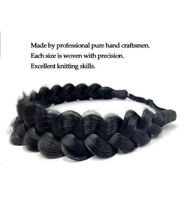 STHEJFB Braid Headband - Messy Wide Chunky Fluffy Hairpiece - Black 1B - Buy Online on SooperMarket.com