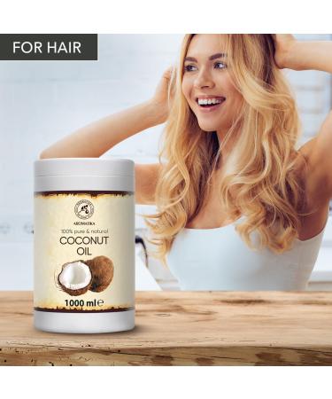 Coconut Oil 1000ml - Indonesia - Cocos Nucifera Oil - 100% Pure & Natural Cold Pressed - Unrefined Coconut Oil - Best Benefits for Skin - Hair - Face - Body Care - Unrefined Coconut Oils - Buy Online on SooperMarket.com