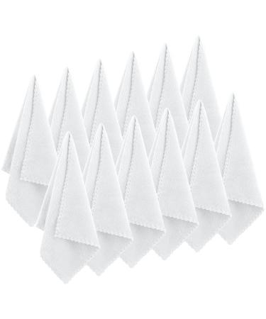 12 Pieces Face Wash Cloth Makeup Remover Cloths Microfiber Facial Washcloths Soft Fast Drying Facial Cleansing Cloth for Face, 12 x 12 Inch (White)
