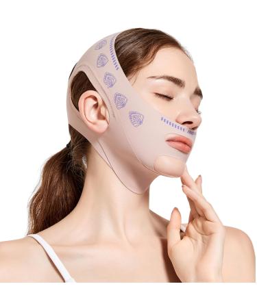 Reusable V Line Mask Breathable Soft and Comfortable Chin Strap for Women Pink