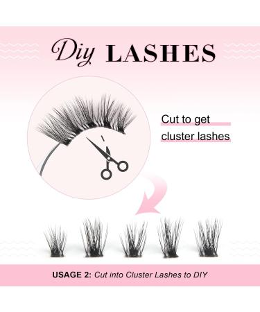 Glowingwin Half Lashes: Cat Eye False Eyelashes, Natural Look, 10 Pairs Corner Lashes, Handmade Reusable Mink Fluffy Lashes - Clear Band Half Lashes-09 - Buy Online on SooperMarket.com