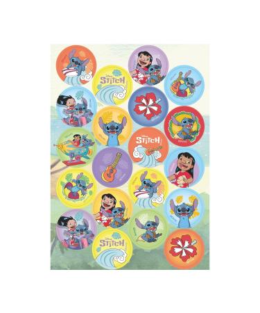 dekora Stitch Mini Wafer Discs Edible Decorations for Cupcakes Cookies and Muffins Perfect Party Supplies 3 4 CM