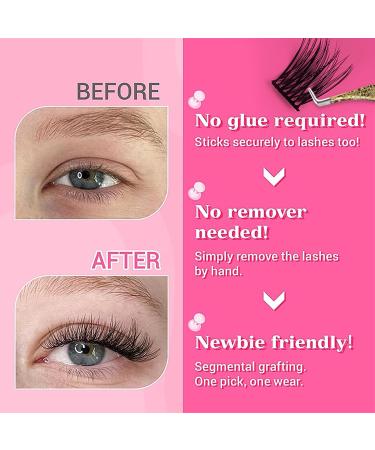 Shop Individual False Eyelashes - Self-Adhesive Cluster Glue-Free Natural-Looking - MF10-1 | International Shipping Available - Buy Online on SooperMarket.com