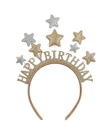 Vigorola Party Headband Hairband for Kids Adults Star Birthday Hairband Party Hair Accessories Glitter Star Head Boppers Headband Star Children's Festival Accessories for Party Holiday Birthday