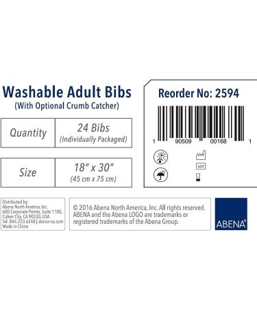 Abena Essentials Washable Adult Bib W/Crumb Catcher 18" X 30" 24 Count - Buy Online on SooperMarket.com