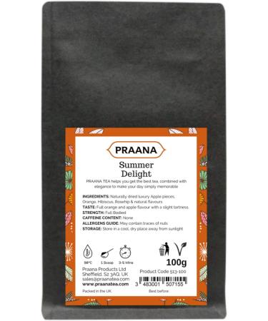 PRAANA TEA Summer Delight Fruit Tea Tisane 100 g - Buy Online on SooperMarket.com