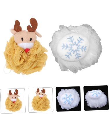 CANIGHT 2pcs Bath Ball Loofah - Exfoliating Sponge & Cute Xmas Themed Shower Puff - Ideal for Holiday Gifts - Buy Online on SooperMarket.com