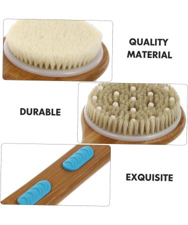 BCOATH Bamboo Handle Bath Cleaner Brush - Double-Sided Scrubber for Shower and Body Scrubbing - Buy Online on SooperMarket.com