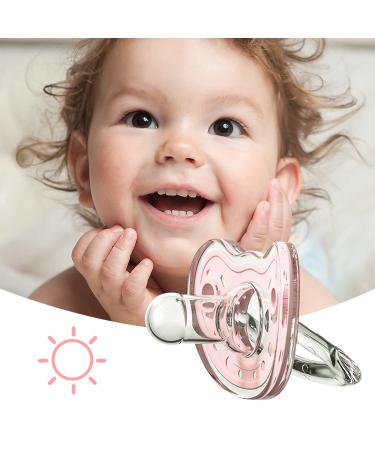 Pacifiers  Silicone Nipple for Baby  No Month Limit  Curves Comfortably with Face Contour  BPA-Free  Day Use During Awake  Pink  1 Pcs