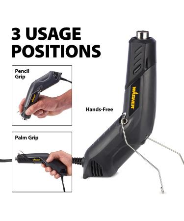 Wagner HT400 Electric Heat Gun Kit for Electrical Repair & Shrink Wrapping - Dual Temperature 680 F & 450 F - Ideal for Auto Body Work & Electric Wiring - Buy Online on SooperMarket.com