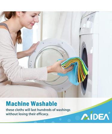 AIDEA Microfiber Glass Cleaning Cloths-8PK  Premium Microfiber Glass and Window Cleaner  Lint Free Quickly Clean Windows  Glasses  Windshields  Mirrors  Stainless Steel-12"x12" - Buy Online on SooperMarket.com