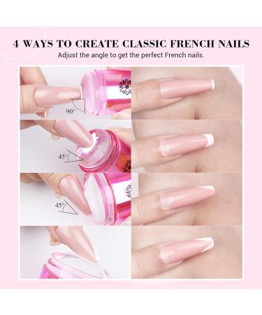 Saviland 18PCS Nail Stamping Kit - Red & Blue Nail Stamper Set with French Manicure Plates - Buy Online on SooperMarket.com