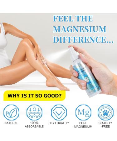 Magnesium Oil Spray Magnesium Oil for Feet Natural Magnesium Spray High Absorption and Pure 120ml - Buy Online on SooperMarket.com