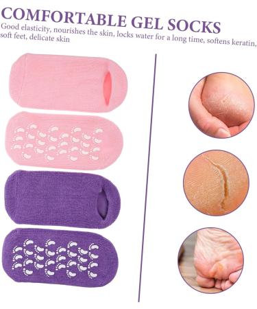 minkissy 4 Pairs Gel Socks Women's Socks Vegetable Gel Moisturizing Miss - Buy Online on SooperMarket.com