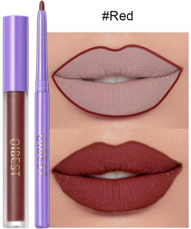 Facynde Liquid Lipstick & Lip Liner Set | Velvety Nude Lip Gloss | Waterproof Non-Stick Makeup Gift Set - Buy Online on SooperMarket.com