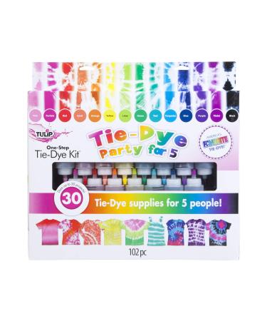 Tulip One-Step Tie-Dye Kit 15-Color Party Kit, Standard, Rainbow