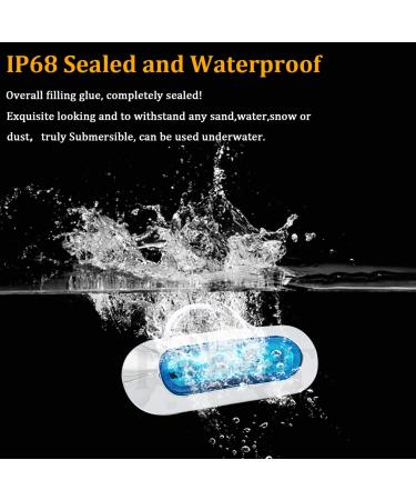 PSEQT 3.8'' Waterproof Boat Marine LED Lights - Blue 6Pcs | Interior Deck Light for Pontoon, Fishing Boat, Kayak, Sailboat | 12V 24V - Buy Online on SooperMarket.com