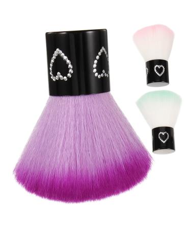 3pcs Blush Brush Loose Powder Nail Makeup Brush Make up Brush Blusher Nail Cleaning Nail Dust Brush Foundation Dense Travel Fiber Wool Powder Brush