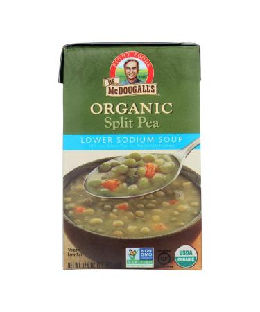 Dr McDougalls Right Foods Organic Low Sodium Split Pea Soup, 17.6 Ounce -- 6 per case.