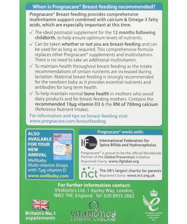 (2 Pack) Vitabiotics Pregnacare Breastfeeding Tablets/Capsules - Best for Mother and Baby - Buy Online on SooperMarket.com