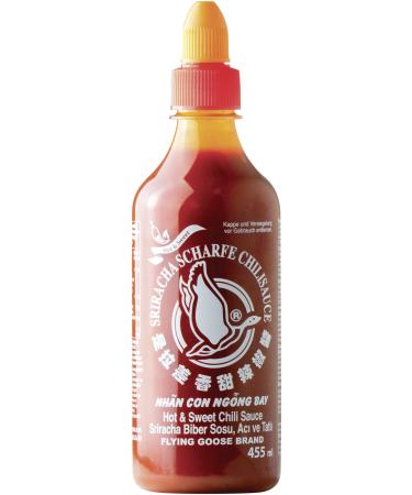 Flying Goose Sriracha Sharf Chilisauce - Sharp & Sweet Orange Cap W rzsauce from Thailand 1 Sack (1 x 455 ml) sharp & sweet 455ml