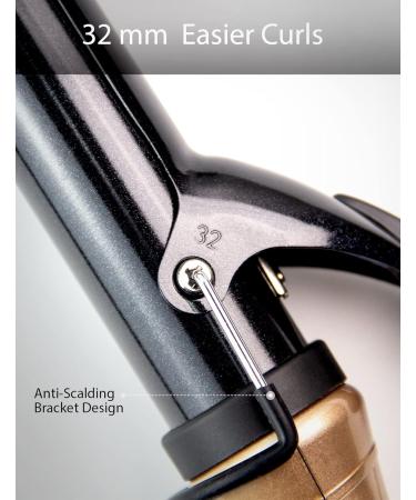 ANGENIL 1.25" Curling Iron Wand - Tourmaline Ceramic Dual Voltage Fast Heat-Up One-Step Styling Tool for All Hair Types - Gold - Buy Online on SooperMarket.com