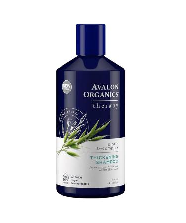 Avalon Organics Therapy Thickening Shampoo, Biotin B-Complex, 14 Oz 14 Fl Oz (Pack of 1)