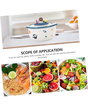 Zerodeko 1pc Instant Noodle Soup Bowl Ramen Bowls Ceramic Cereal Bowl Rice Container Cartoon Student Oven - Buy Online on SooperMarket.com