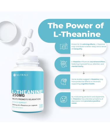 HIGH POTENCY L-Theanine Supplements 250mg Stress Support Improved Sleep Promotes Calm & Relaxation Anxiety Relief Natural Vegan Gluten Free. 120 Capsules 1 Pack 120 count (Pack of 1) - Buy Online on SooperMarket.com