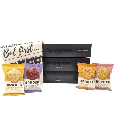 Nespresso Vertuo Coffee Capsules - Stormio Fortado Melozio - 3 Boxes (30 Pods) Bundled with Border Biscuits & Giftable Tote Bag - Buy Online on SooperMarket.com
