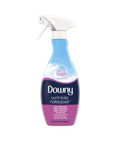 Downy Wrinkle Release Spray Plus, Static Remover, Odor Eliminator, Steamer for Clothes Accessory, Fabric Refresher and Ironing Aid, Light Fresh Scent, 16.9 Fluid Ounce (Pack of 4)