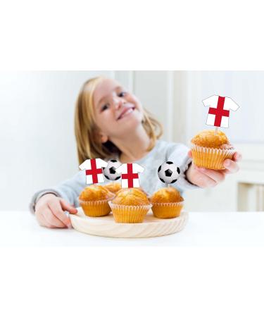 England Football Party Food & Cupcakes Picks Decorations Toppers Euro World Cup (pack of 14) - Buy Online on SooperMarket.com