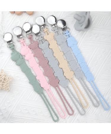Kowlone Koala Bear Silicone Dummy Clip | Binky Holder Set for Teething Baby | 1-Piece Design | Pink/Grey/Blue - Buy Online on SooperMarket.com