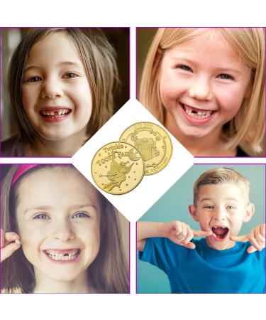 Buy HJFH Gold Tooth Fairy Coins | 20pcs Tooth Fairy Gifts for Boys & Girls - Perfect Keepsake - Buy Online on SooperMarket.com