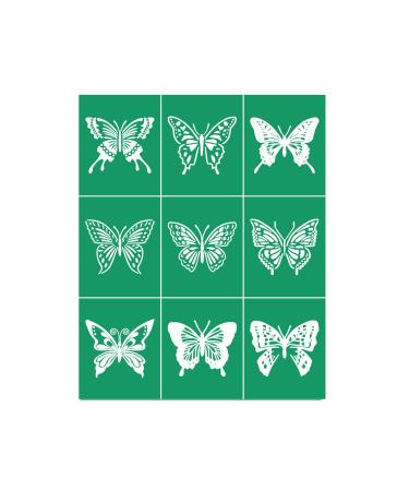 DGAGA Silk Screen Stencil Butterflies Self Adhesive Mesh Transfers Reusable Chalk Stencils for Painting on Wood Furniture Chalkboard T-Shirt  Tote-Bag Home Decor Chalk Paste Art (8.5x11 Inches) Butterfly 8.5x11 inches