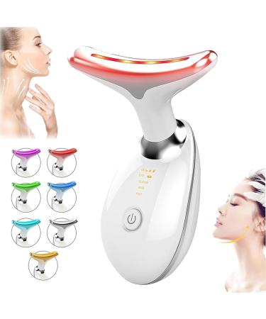 Face Massager Neck Lifting Massager Face Electric Massager with 7 Modes 45 C for SkinTightening & Neck Lifting EMS Massage Face Toning Firming for Women