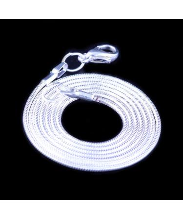 16 Shining White Brightening Snake Chain Necklace - 925 Silver Plated - DIY Jewelry Making Kit - Buy Online on SooperMarket.com