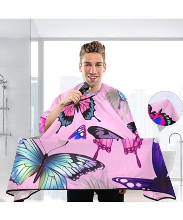Kigai Colorful Butterfly Barber Cape - Waterproof Adjustable Hair Cutting Cape for Men & Women | Professional Salon Hairdressing Cape - Buy Online on SooperMarket.com