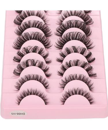 10 Pairs False Eyelashes Set DD Curl False Eyelashes Russian Strip Lashes Thick Multilayer False Eyelashes for Women - Buy Online on SooperMarket.com