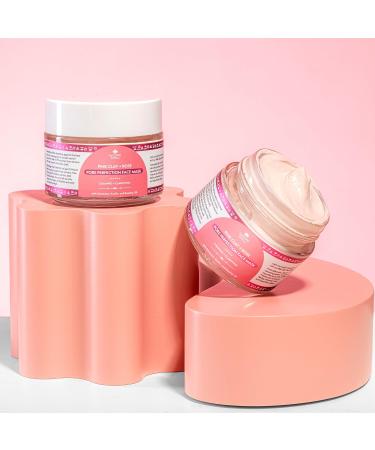 Nature Spell Pink Clay & Rose Pore Perfection Face Mask 100 ml - Clarifies and tightens the pores Transforms dull & tired skin For All Skin Types 100% Vegan Made In The UK - Buy Online on SooperMarket.com