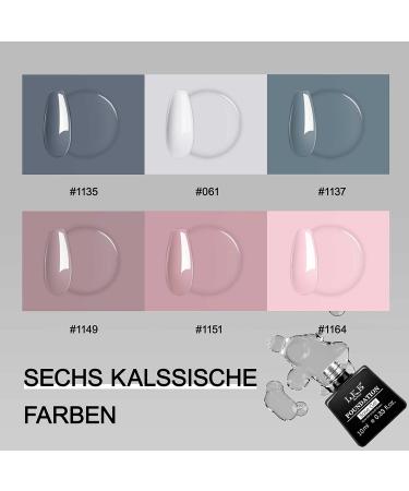 Lke Schellack Nailack Starter Set with 72W Lamp | 6 Colors Gel Nail Polish Base & Top Coats | DIY Soft Nail Art Decoration - Buy Online on SooperMarket.com