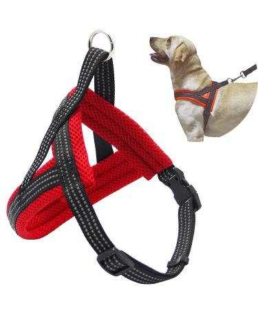 BPS dog harness adjustable 4 sizes to choose from for small and medium dogs M red