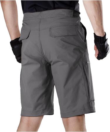 FREE SOLDIER Men's Cargo Shorts 32W x 12L Gray - Lightweight Quick Dry Hiking Tactical Shorts with Belt | Nylon Spandex Blend | Breathable & Durable - Buy Online on SooperMarket.com