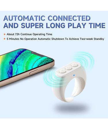 CKG Tiktok Bluetooth Smart Finger Remote for iPhone - 2022 Design | Snow White | iOS & Android Compatible - Buy Online on SooperMarket.com